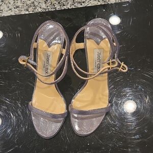 Jimmy Choo Metallic Silver Heels